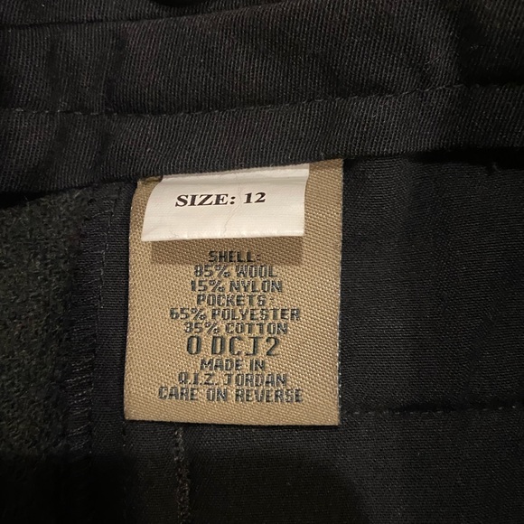 L.L. Bean Heavy Wool Blend Hunter Green Cargo Field Pants Size 12 Workwear - Picture 3 of 11